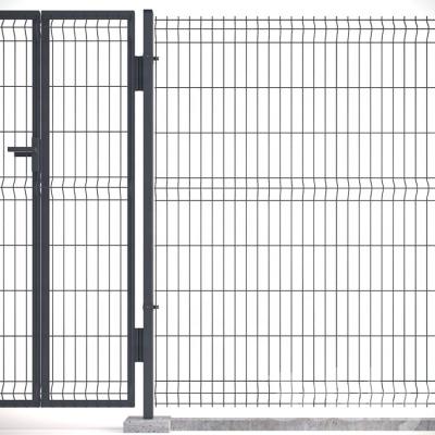 China Easily compiled 2020 modern new design decorative 3d steel garden fence curved wire mesh fence for sale