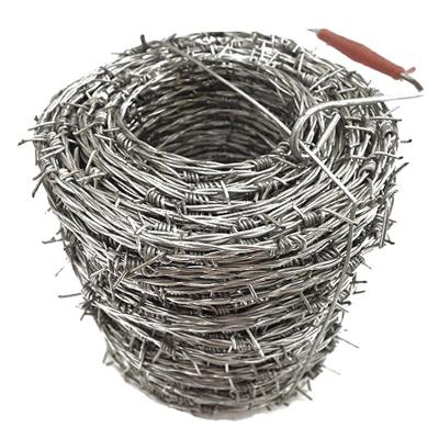 China Low Price Big Protection High Tensile Galvanized Gi 4-Point Barb Wire Roll For Chain Link Fencing for sale