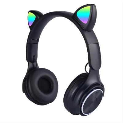 China Cheapest Promotion Cat Ears Wireless Headphones Viable For Smartphone for sale