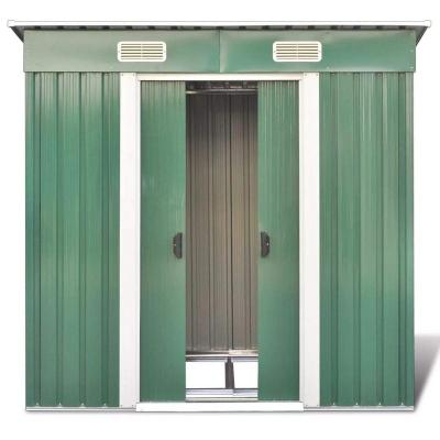 China Easily Assembled Outdoor 8*10FT Metal Garden Storage (Green) for sale