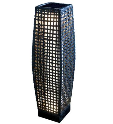 China Garden Luminous Outdoor Rattan Lawn Lamp Solar Powered Light, Weather Resistant Rattan Floor Lamp for Patio, Deck, Path and Gard for sale