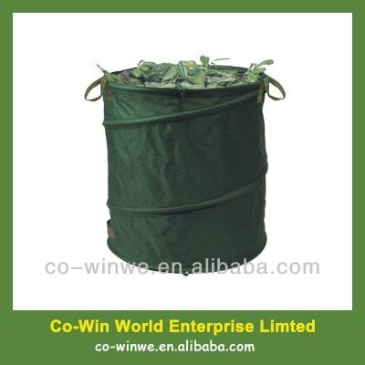 China Eco-friendly automatic polyester garden collapsible bags for collecting leaves, garden waste bag, reusable garden bag for sale