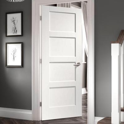 China Weatherproof White Softwood Core 4 Panel Internal Shaker Door Stile And Rail for sale