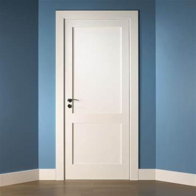 China 30 x 80 modern in. 2-Panel Uneven Wood Prehung Shaker White Primed Solid Core Interior Door with Bronze Hinges for sale