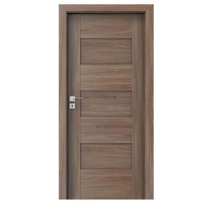 China Modern Bath Room Security Apartment Oak Mahogany Walnut Wood Factory Finished Shaker Door for sale