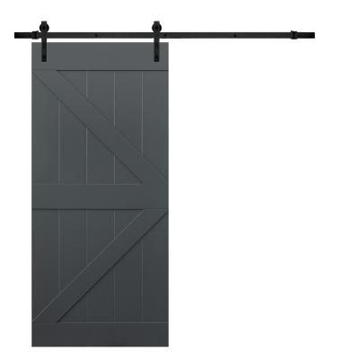 China Modern Industrial / Classic MDF House Skined Sliding Barn Door With Closet Hardware for sale