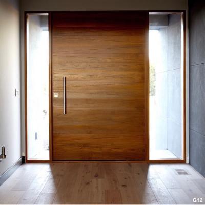 China Hot sales waterproof exterior solid heavy duty pivot door main door design wooden entry door for sale