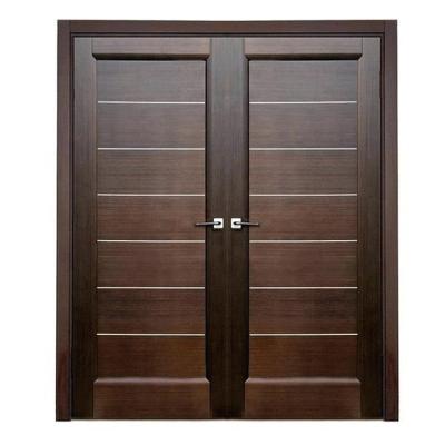 China 2022 newest timer doors villa bedroom luxury teak wooden door waterproof mahogany wooden double door design for sale