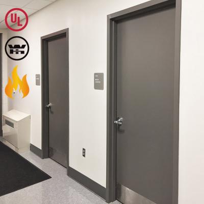 China Fire Protection Customized 45 Minutes Painted Grade Flow Design Fire Door HPDL Wood Rated Fire Door for sale