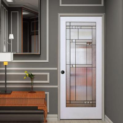 China Modern Interior Wooden Decorative French Door With Craftsman Glass for sale