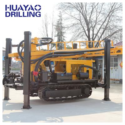 China Construction Material Shops Multifunctional 360m Crawler Hydraulic Drilling Rig with Air Compressor Mud Pump Water Well Drilling Machine for sale