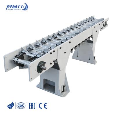 China DEALE Chain Plate Woodworking Machinery Mill Timber Cutting V Type Sawmill Multi Blade Rip Saw Chain Plate Conveyor Racks V Type Workbench for sale