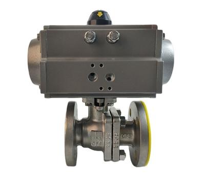 China Portable Electronic Conduit Pneumatic Flanged Ball Valve for sale