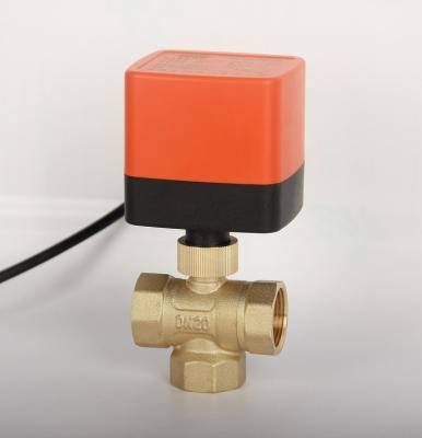 China General Two Wire 3 Way Control Brass Electric Ball Valve for sale