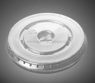 China Material Bottles Wholesale 16OZ Cup Cover 88mm Diameter Disposable Flat Cup Lid Plastic Cup Top for sale