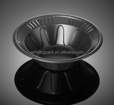 China Plastic Disposable HIPS 12OZ Black Bowl Eco - Friendly For Frozen Sushi Food for sale