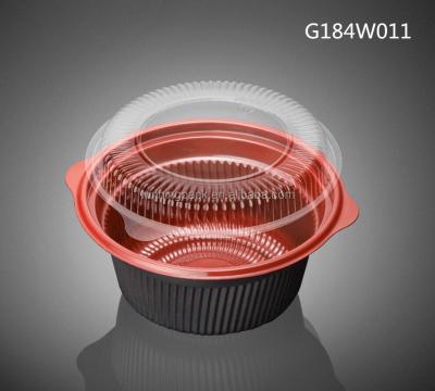 China Eco Friendly Wholesale Disposable PP Microwave Fast Food Take Out Round Bowl With Lid for sale