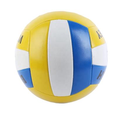 China Wholesale Modern Students Train Volleyball PU High Grade White Yellow Blue Volleyball for sale