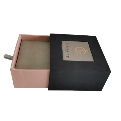 China Biodegradable Craft Jewelry Biodegradable UV Cardboard Box Embossed Drawer Paper Box for sale