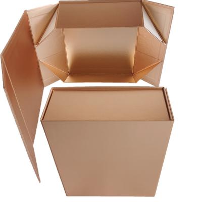 China Aseptic Custom Luxury Gold Foil Gift Box Garment Gift Packaging Box Foldable Magnetic Cardboard Box for sale