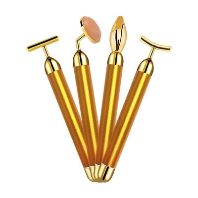 China Dual rollers wholesale 24k gold electric skin care face massager 3d roller beauty bar 3d face massage roller for sale