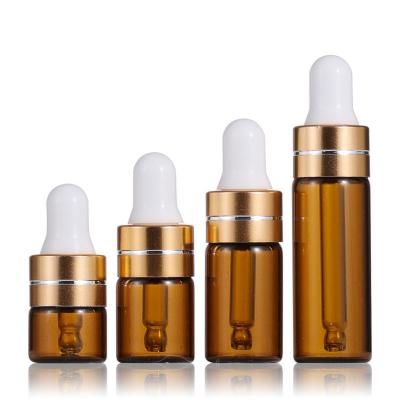 China Wholesale 5ml 10ml 15ml 30ml 50ml 100ml Cosmetic Amber Glass Dropper For Essential Oil Cosmetic Bottle for sale