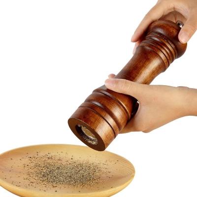 China Eco Sustainable Industrial Wooden Pepper Grinder Bottle For Barbecue Party for sale