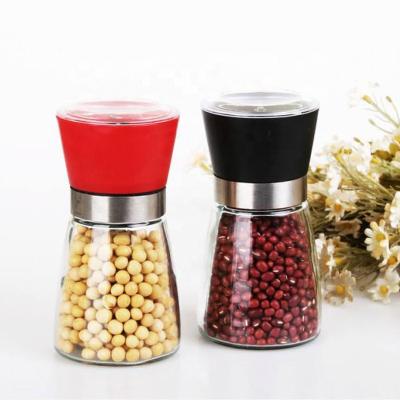 China Sustainable Salt And Pepper Grinder Set Bottle With Plastic Lid for sale