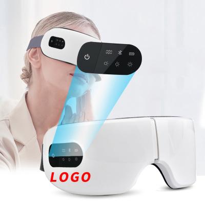 China High Frequency Blood Vessel Removal Vibrating Air Pressure Hot Passionate Wireless Vibrating Eye Massager With Music Eye Massager for sale