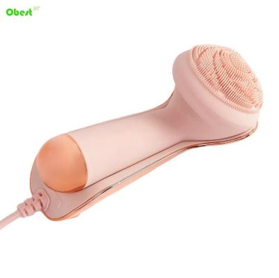 China Skin Revitalizer Mini Portable Waterproof Sonic Face Washing Machine Electric Silicone Detergent Facial Cleansing Brush for sale