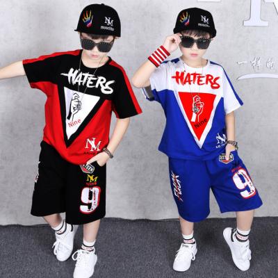 China 2PCS Children's Anti-pilling Gear Sets Boys O-neck T-shirt And Shorts Summer Cartoon Print Kids Boy Cotton Casual Clothes for sale