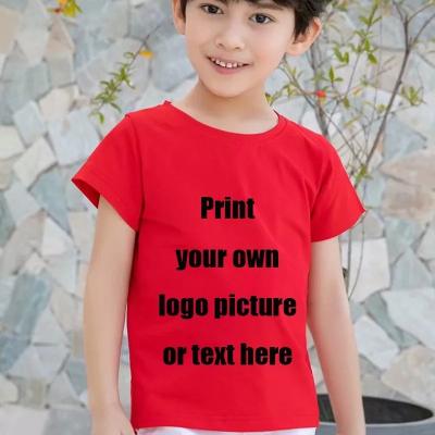 China Anti Pilling Custom Personalized Printed Kid's T-Shirt Customized Any Photo/Text Top Logo Art Work Children's Gift Kids T-Shirt for sale