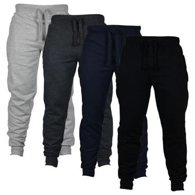 China New Anti-Wrinkle Mens Sweatpants Solid Color Pants Men's Casual Empty Joggers Pants High Quality Fleece Fitness Pants for sale