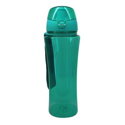 China Sustainable Logo 700ml Green Custom Cup Outdoor Sport Travel Water Bottle With Handle for sale