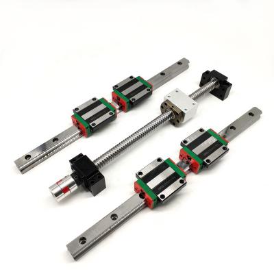 China CNC machining parts hot sale HGR25-1000mm linear guide rail HGH25CA/HGW25CC linear block and SFU2505-1000mm ball screw set for CNC machine for sale