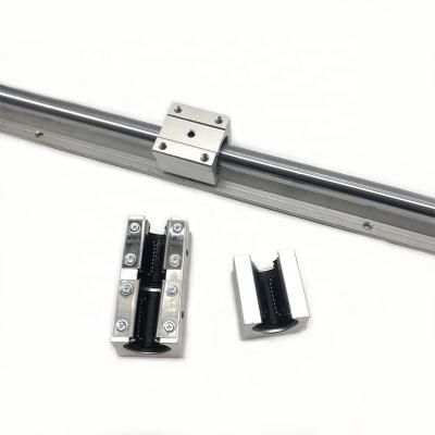 China SBR25-1000mm CNC Machine Linear CNC Router Spindle Aluminum Round Linear Guide Set Rail With Slide Block Supporting SBR25UU for sale