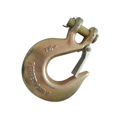 China Heavy Industry Drop Forged US Type H331/A331 Alloy Steel Safety Clevis Lifting Hook With Latch for sale