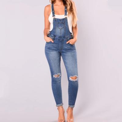 China European and American slim strousers bodywomen fashion breathable jeans jumpsuits for sale