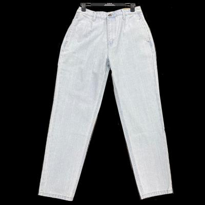 China Breathable Hot Style Summer White Straight Leg Denim Pants For Ladies for sale