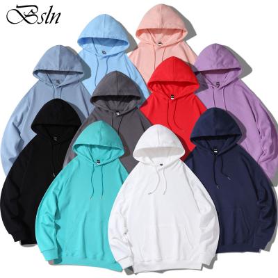 China Custom unisex plain hooded pullover men's winter pullover OEM logo 100% unlined hoodies for sale