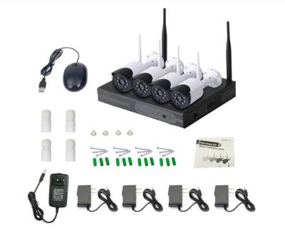 China Wireless CCTV System1080P NVR 4CH NIGHT VISION wifi 2MP AI IP Camera Outdoor Security System Video LCD Monitor Kit for sale