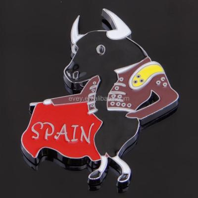 China Custom Metal Refrigerator Magnet Metal Souvenir Spain Symbol Fridge Magnet for sale