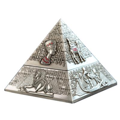 China Pyramid Egyptian Creative Metal Ashtray Metal Ashtray Pharaoh Furniture Home Decoration for sale