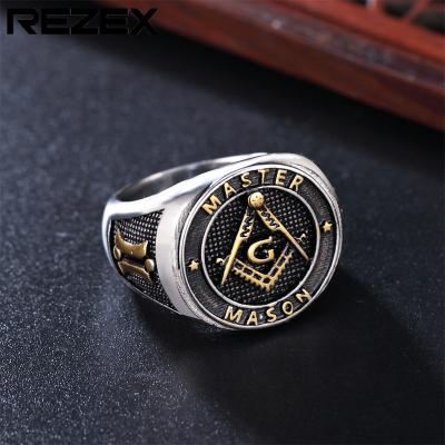 China Religious Wholesale Custom Plated Silver Ag Mason Freemason Stainless Steel Masonic Rings for sale