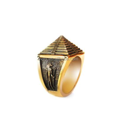 China Gold Antique Pyramid Ring Antique Ring For Men for sale