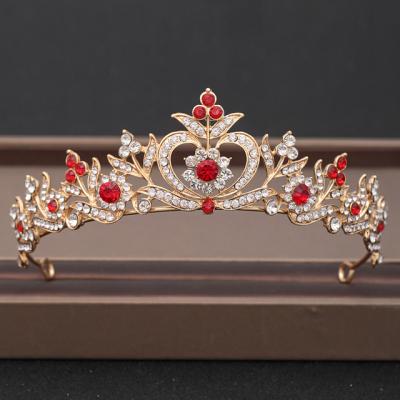 China Vintage Crown And Tiara Wedding Bride Headband Headpiece Rhinestone Tiaras Headpiece Hair Head Jewelry Bridal Accessories for sale