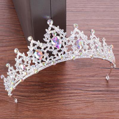 China Princess Crown Headdress Diadem Tiara Crystal Tiara Crown Hair Piece Hair Jewelry Accessories Wedding Tiara Bridal Crown Women Head for sale