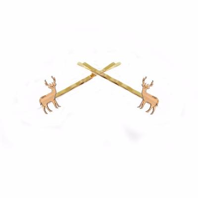 China Bobby Pins Laser Cut Reindeer Antler Hair Pins for sale