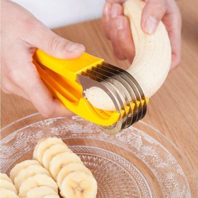 China Best Price Sustainable Top Quality Kitchen Instruments Banana Slicer Stainless Steel Slicer for sale