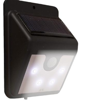 China Outdoor Garden Lamp Security Led Solar Power Pir Motion Sensor Wall Light BLACK Body Bright Battery for sale